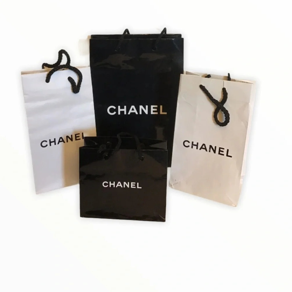 Five Chanel Authentic Paper Gift Bags Only Empty